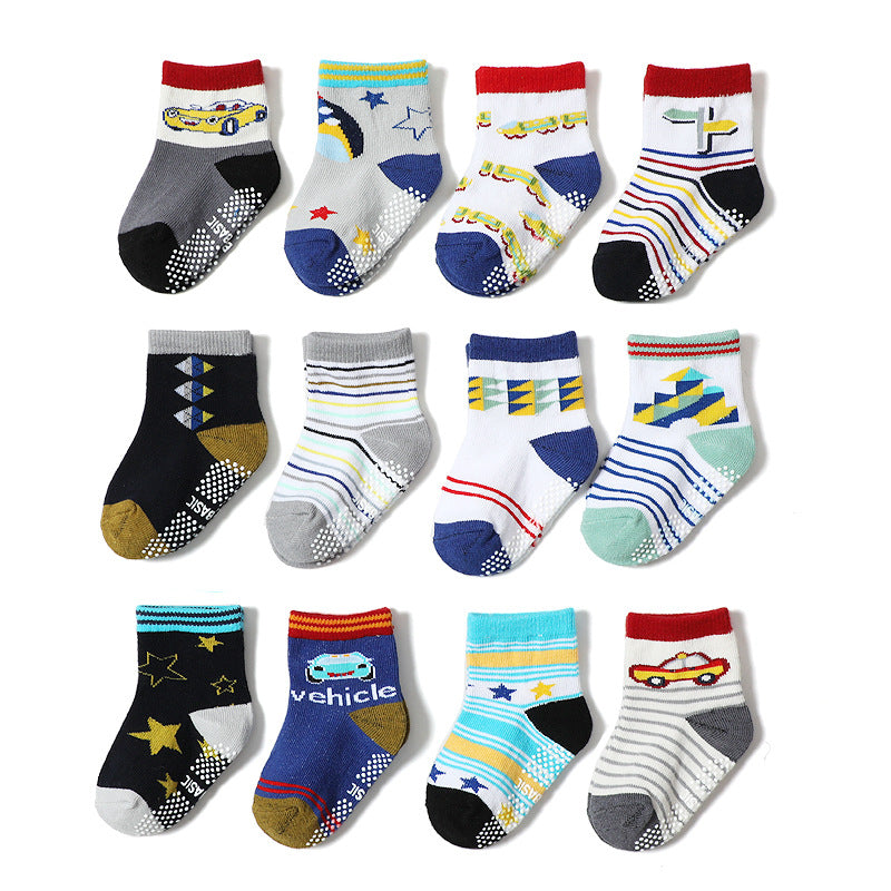 Girls' Anti-Slip Indoor Floor Socks – Non-Slip Grip Slipper Socks
