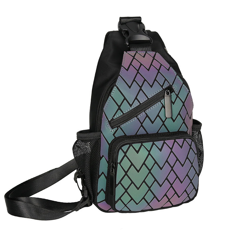 Korean Style Mini Backpack – Cute Geometric Bag for Teen Girls & Students