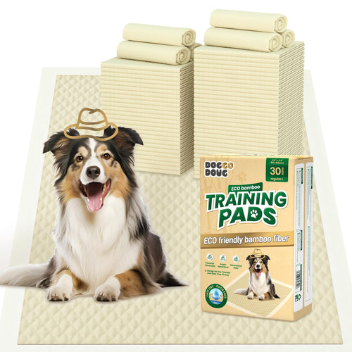 Bamboo Puppy Training Pads – 30 Count, 22x22", Super Absorbent