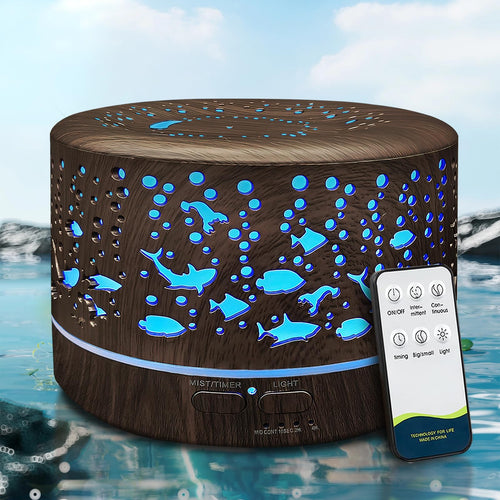 600ml Essential Oil Diffuser – Large Room, Remote Control, 7 Colors