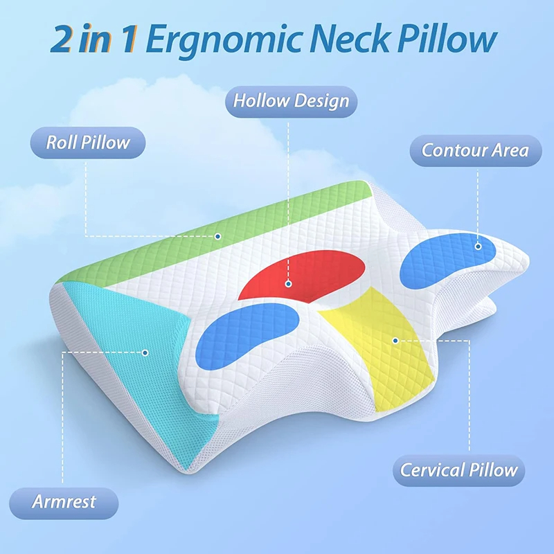 Memory Foam Cervical Neck Pillow – Orthopedic Support for Neck Pain Relief