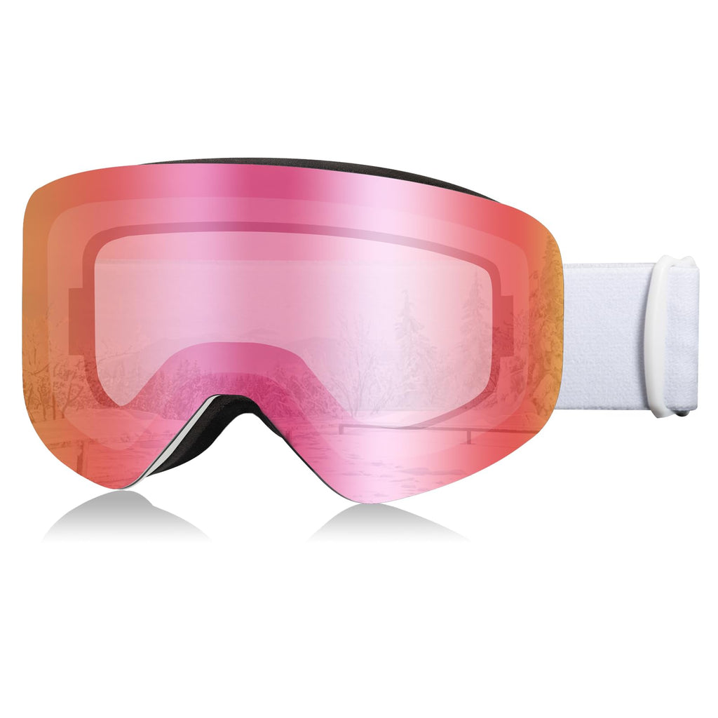 RIGWARL Ski Goggles – Anti-Fog, 100% UV Protection, OTG & Helmet Compatible