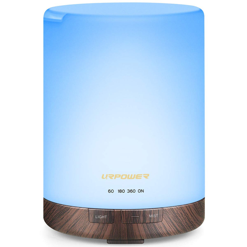 URPOWER 300ml Essential Oil Diffuser – 7 Colors, Auto Shut-Off