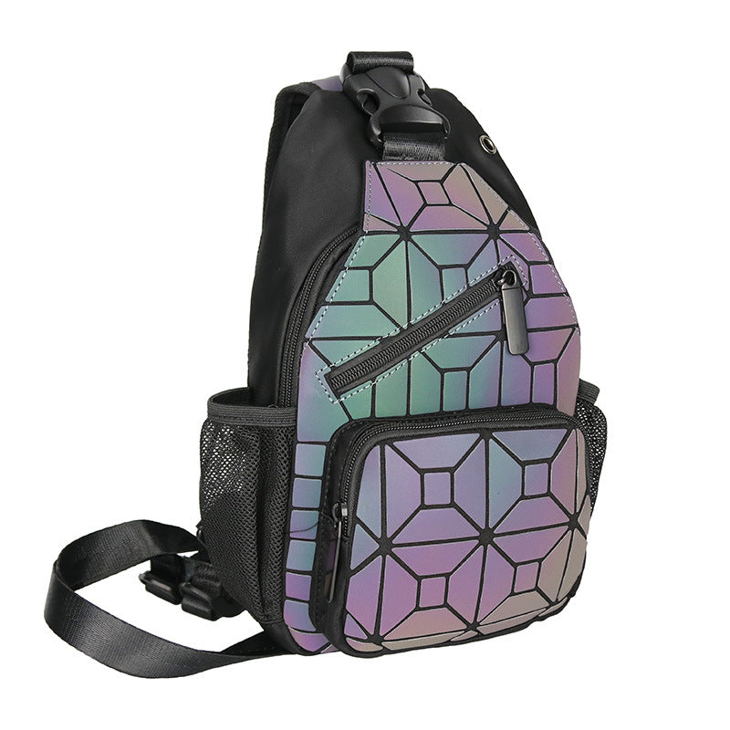 Korean Style Mini Backpack – Cute Geometric Bag for Teen Girls & Students