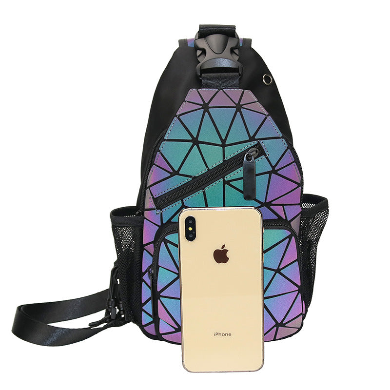 Korean Style Mini Backpack – Cute Geometric Bag for Teen Girls & Students